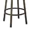 Armen Living Dalza Swivel Counter Stool in Mocha Finish with Brown Faux Leather 840254333581 - alternate 8